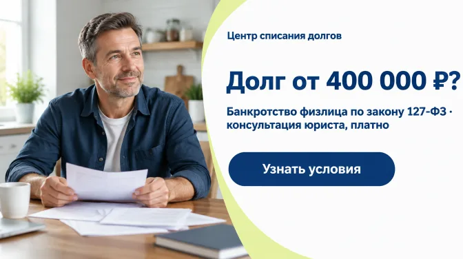 Центр списания долгов: Долг от 400 000 ₽?, списание долгов по закону · консультация юриста